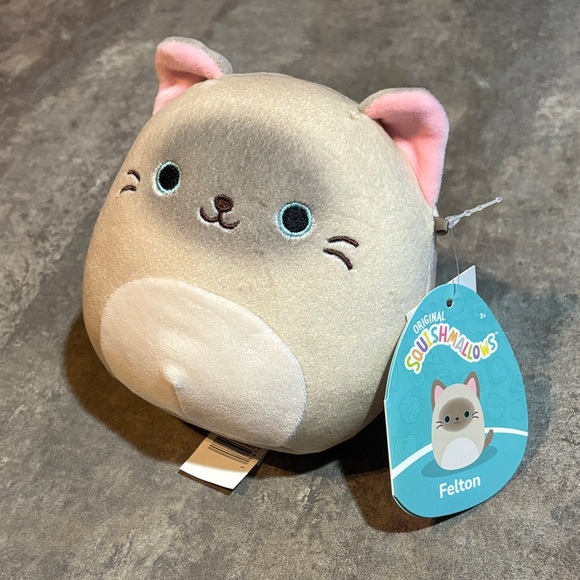 Squishmallows Other - Squishmallows 5" Felton The Gray Siamese Cat Soft Plush Stuffed Animal